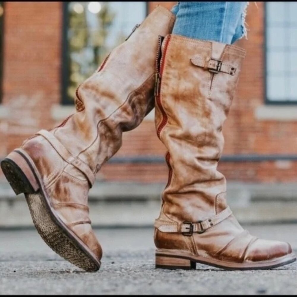Steve Madden Roady red zipper boot